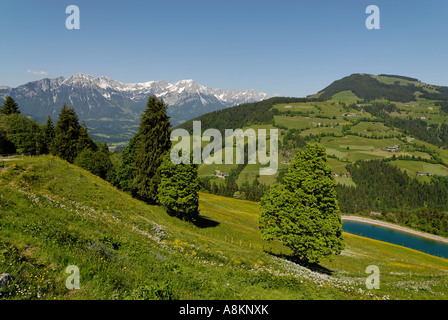 Dall'Hohen Salve Soell vicino alle mine antiuomo tirolo Austria Foto Stock