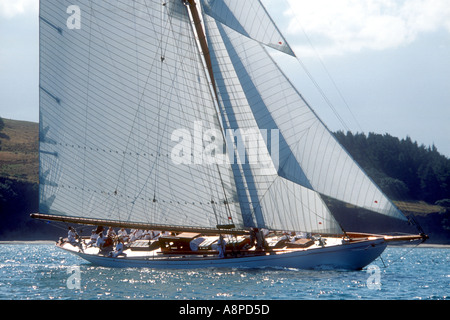 Moonbeam IV nella prima gara della International Classic Yacht Regatta 2003 Auckland Nuova Zelanda Foto Stock