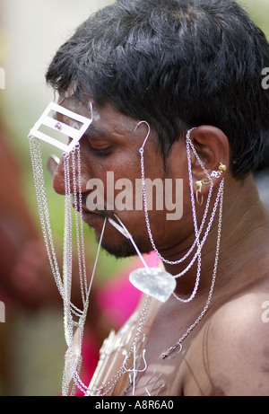 Festival indù di thaipusam cavadee Foto Stock
