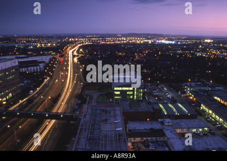 Sud Nottingham di notte Foto Stock