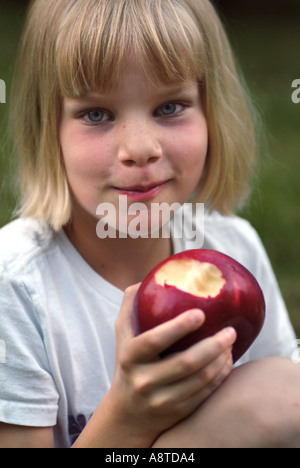 Un morso di Apple Foto Stock