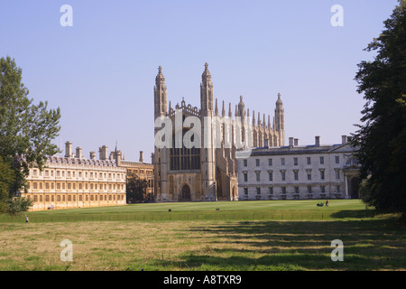 King's College e Clare College dal dorso Cambridge Foto Stock