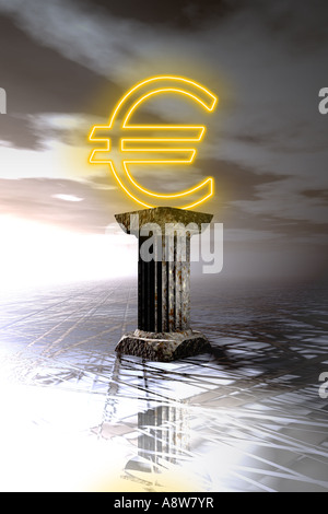 Simbolo dell'euro. Foto Stock