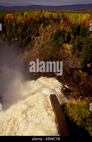 Les Sept-Chutes, cascata Saint-Ferreol-les-Neiges, Capitale-Nationale Regione, Provincia di Quebec, Canada Foto Stock