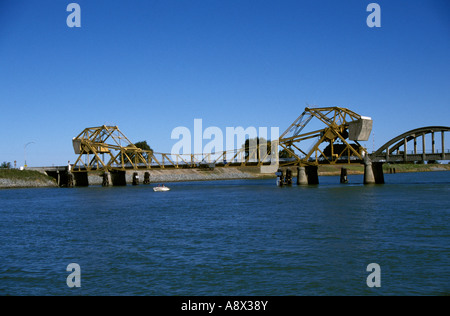 California CA Delta ponte mobile Isleton tipo basculante Foto Stock