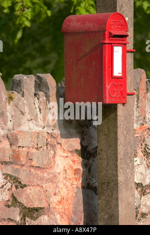 Un post montato Georges regnare lettere solo casella postale Foto Stock