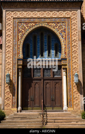 Tempio massonico porta dettaglio Arabian motif documento Wilkes Barre Pennsylvania Foto Stock