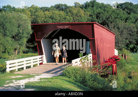 Elk270 1374 Iowa Madison County Roseman ponte coperto 1883 Foto Stock