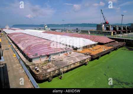 Elk270 2975 Iowa Keokuk chiatte Mississippi serratura e dam n. 19 Foto Stock