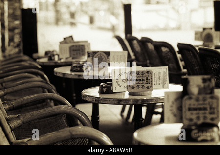 Un tipico street cafe a Bruxelles Belgio Foto Stock