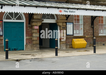 Filey Stazione Ferroviaria Nord Yorkshire Inghilterra Gran Bretagna Regno Unito U K Foto Stock