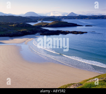 Polin spiaggia vicino Kinlochbervie, Sutherland, Highland, Scotland, Regno Unito. Bagh un Phollain Foto Stock