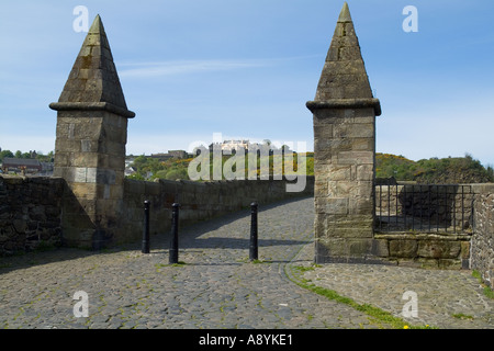 Dh STIRLING STIRLINGSHIRE Stirling Old Bridge scena di battaglia Foto Stock