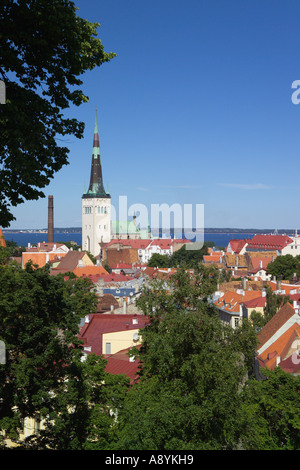 Oleviste St Olafs Chiesa Tallinn Estonia Foto Stock