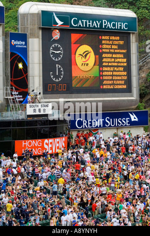 Francia Team Roster Infamous sorge a sud di Hong Kong Sevens Rugby 2007 Foto Stock