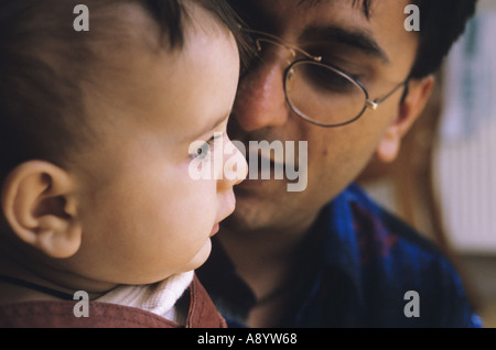 Padre con il bambino Foto Stock