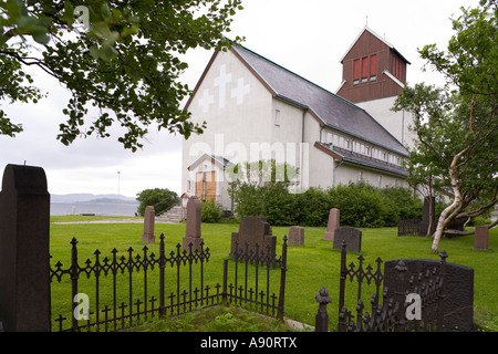 La chiesa a Kirkenes Norvegia Foto Stock