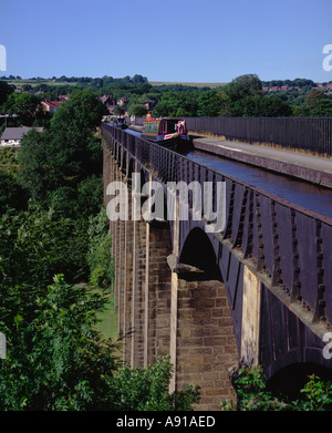 Shropshire Union Canal acquedotto Pont Cysyllte Clwyd Galles Foto Stock