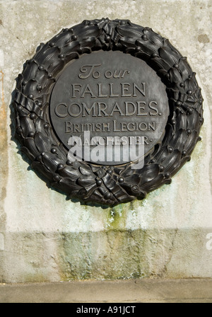 Memoriale di guerra in Manchester City Centre Foto Stock
