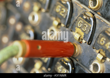 Vintage centralino telefonico Foto Stock