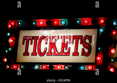 Ticket Booth segno Foto Stock