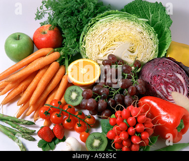 La frutta e la verdura Foto Stock