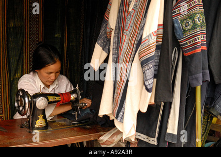 Città di Sapa Vietnam cucito su misura Foto Stock