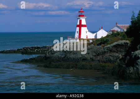 NA, Canada, New Brunswick, Campobello Island. East Quoddy Lighthouse. Foto Stock