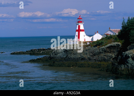 NA, Canada, New Brunswick, Campobello Island. East Quoddy Lighthouse. Foto Stock