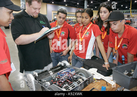 Miami Beach Florida,Centro Congressi,centro,Concorso Nazionale di Robotica,istruzione,meccanica,elettronica,edificio nuovo cantiere Foto Stock