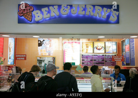 Georgia Peach state, Clayton County, Atlanta Hartsfield Jackson International Airport, trasporti, voli commerciali, voli, compagnie aeree, ben e Jerry's, i Foto Stock