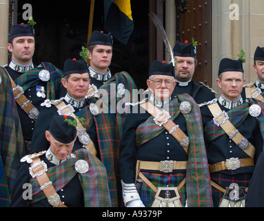 John Murray, undicesimo duca di Atholl, i suoi figli e il nipote a Blair Castle Foto Stock