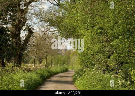 Vicolo del paese nella primavera Northrepps Norfolk Foto Stock