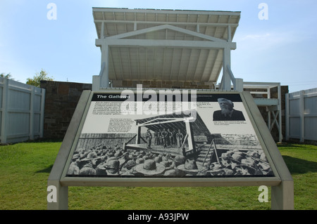 Una riproduzione del patibolo 1886 a Fort Smith National Historic Site Fort Smith Arkansas Foto Stock