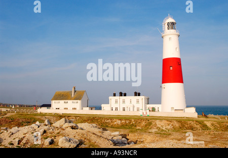 Faro di Portland Bill DORSET REGNO UNITO Inghilterra risalente al 1716 e 41 metri di altezza Foto Stock