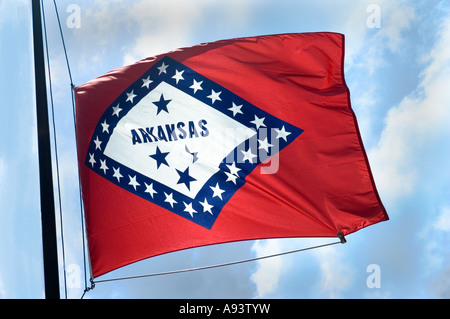 Arkansas state flag, Little Rock, Arkansas Foto Stock