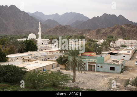 Tipico villaggio arabo a Hatta Emirati Arabi Uniti Foto Stock
