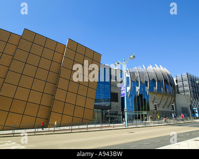 Architettura moderna a rivalorizzare i Draghetti Circus Shopping Centre in Plymouth, DEVON REGNO UNITO Foto Stock