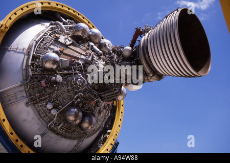 Colpo di motore a razzo che è parte di un Apollo moon shot rocket prese a Cape Kennedy in Florida Foto Stock