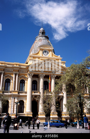Gli edifici del governo nella plaza murillo la Paz in Bolivia Foto Stock