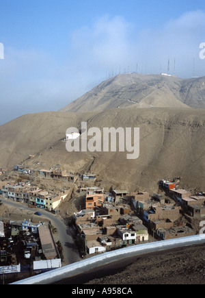 Vista di lima dal Cerro San Cristobal Perù Foto Stock