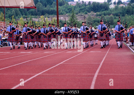 La Scottish Highland Games ha celebrato nella città di Coquitlam in British Columbia Canada Foto Stock