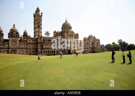 Campo da golf al Laxmi Vilas Palace, Vadodara, Gujarat, India Foto Stock