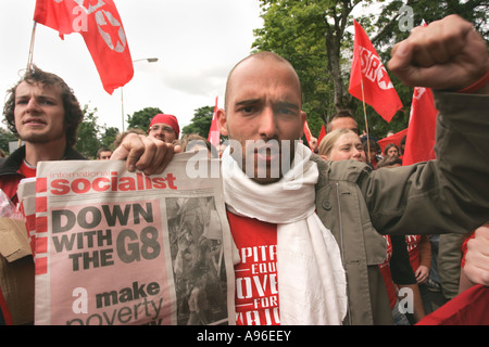 Protesta del G8 Foto Stock