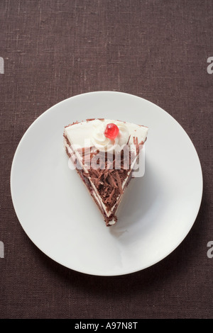 Pezzo di Black Forest gateau FoodCollection Foto Stock