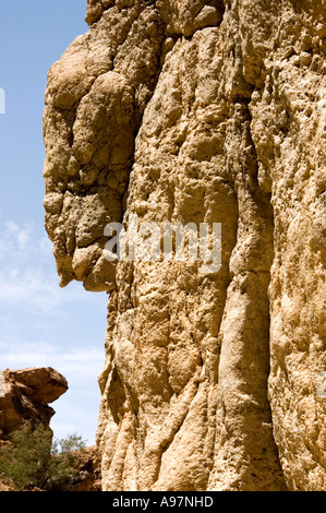 Scogliere nel deserto del Sahara, Tunisia Foto Stock