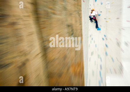 National Rock Climbing Center, Ratho nei pressi di Edimburgo, Scozia Foto Stock