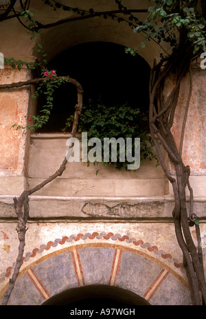 Dettagli architettonici, patio, cortile, Hotel Camino Real, hotel, ex-monastero, ex-convento, Oaxaca de Juarez, Oaxaca, Stato di Oaxaca, Messico Foto Stock