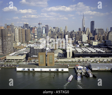 Vista aerea del centro cittadino di Manhattan, New York City, U.S.A. Foto Stock