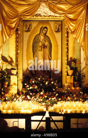 California, missioni, Vergine di Guadalupe, la Missione di San Juan Bautista Foto Stock